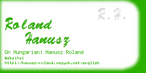 roland hanusz business card